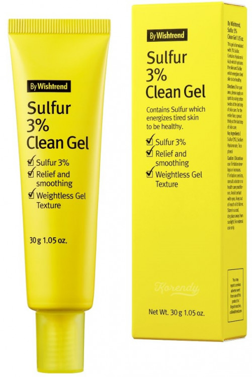 Гель точечный против акне с серой By Wishtrend Sulfur 3% Clean Gel
