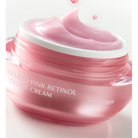 Крем для лица антивозрастной с массажером Meditherapy Filligio Pink Retinol Volume Cream + EMS Device