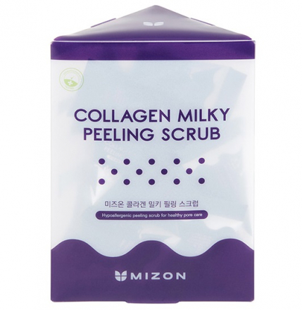 Скрабы для лица с экстрактом молочного белка и гидролизированным коллагеном Mizon Collagen Milky Peeling Scrub