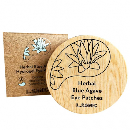 Патчи для глаз гидрогелевые с экстрактом голубой агавы L. Sanic Herbal Blue Agava Eye Patch