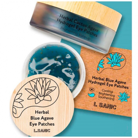 Патчи для глаз гидрогелевые с экстрактом голубой агавы L. Sanic Herbal Blue Agava Eye Patch