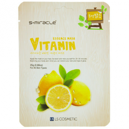 Маска для лица увлажняющая с витаминами S+MIRACLE Vitamin Essence Mask