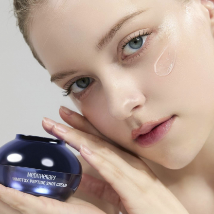 Крем-гель для лица пептидный с массажером Meditherapy Inmotox Peptide Shot Cream + Suction Jet