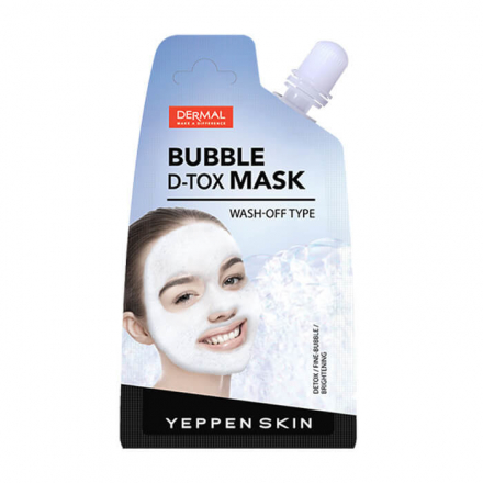 Детокс маска для глубокого очищения кожи лица Dermal Yeppen Skin Bubble D-Tox Mask