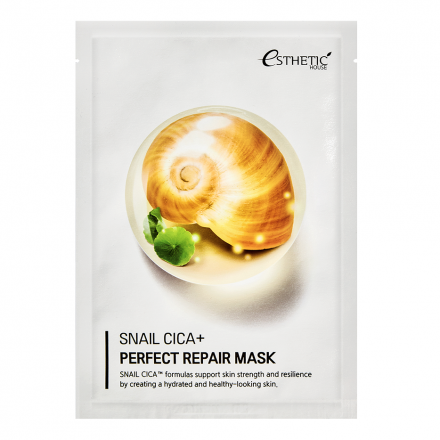 Тканевая маска для лица с муцином улитки и центеллой Esthetic House  Snail Cica+ Perfect Repair Mask