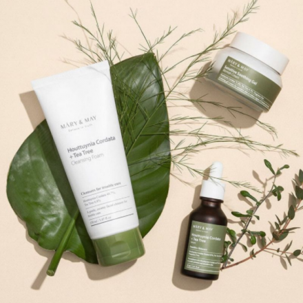 Пенка для умывания с хауттюйнией и чайным деревом Mary&amp;May Houttuynia Cordata + Tea Tree Cleansing Foam