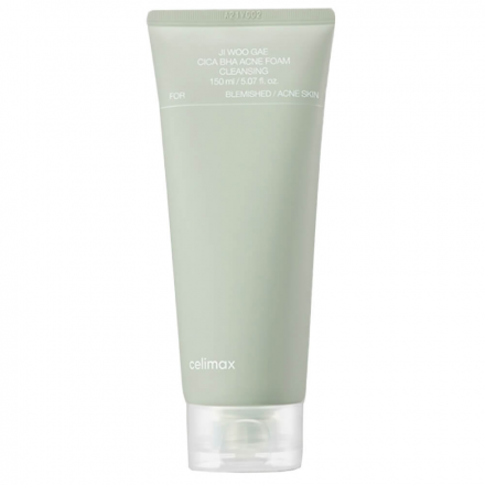Пенка очищающая с BHA-кислотой и центеллой Celimax Ji Woo Gae Cica BHA Acne Foam Cleansing