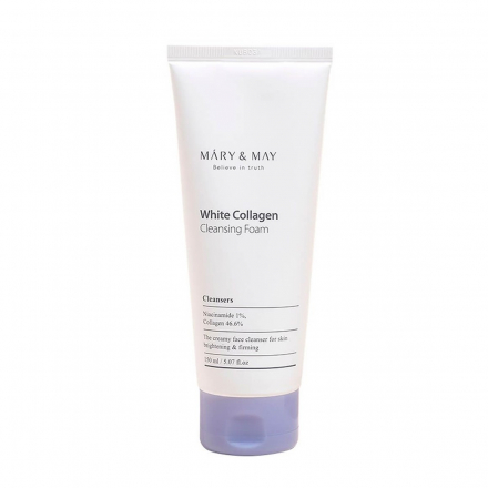 Пенка очищающая с белым коллагеном Mary&amp;May White Collagen Cleansing Foam