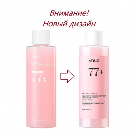 Тонер-эссенция смягчающий с экстрактом персика и ниацинамидом Anua Peach 77 Niacin Essence Toner