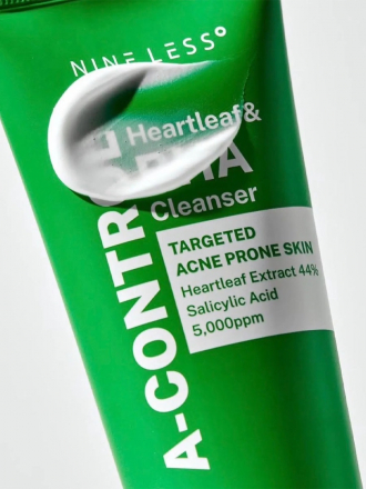 Пенка очищающая для проблемной кожи Nine Less A-Control Heartleaf &amp; BHA Cleanser