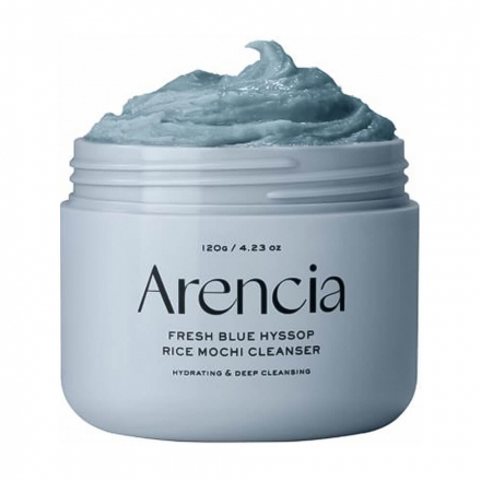 Средство для умывания с глиной и экстрактом иссопа Arencia Fresh Blue Hyssop Rice Mochi Cleanser