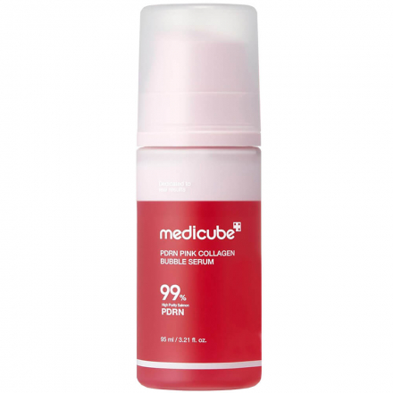 Сыворотка-мусс для лица с коллагеном и ПДРН Medicube PDRN Pink Collagen Bubble Serum
