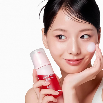 Сыворотка-мусс для лица с коллагеном и ПДРН Medicube PDRN Pink Collagen Bubble Serum
