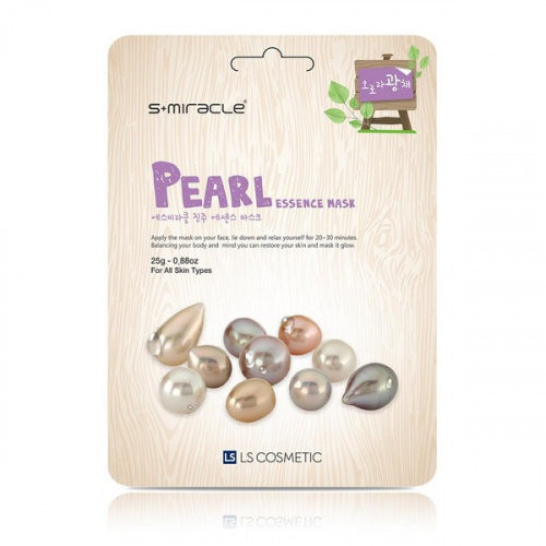 Маска для лица увлажняющая с экстрактом жемчуга S+MIRACLE Pearl Essence Mask, 25 г