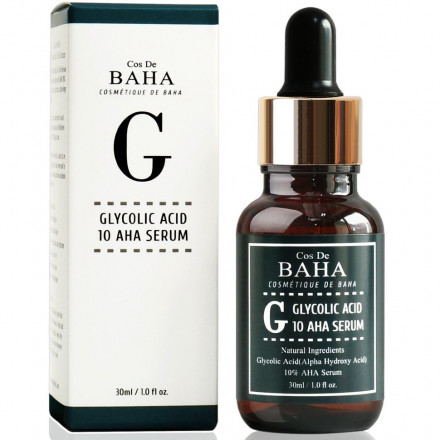 Сыворотка-пилинг для лица с гликолевой кислотой Cos De BAHA Glycolic Acid 10 AHA Serum (G)