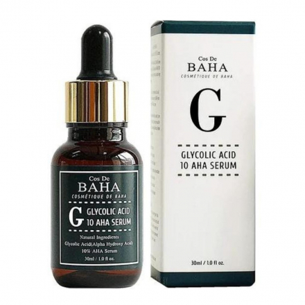 Сыворотка-пилинг для лица с гликолевой кислотой Cos De BAHA Glycolic Acid 10 AHA Serum (G)