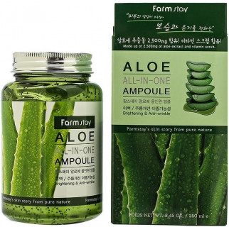 Сыворотка ампульная для лица многофункциональная с экстрактом алоэ FarmStay Aloe All-In-One Ampoule