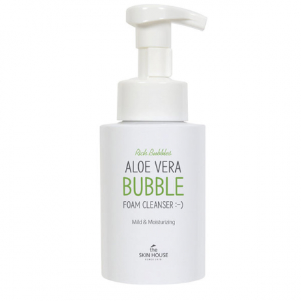 Пенка умывания с экстрактом алоэ THE SKIN HOUSE Aloe Vera Bubble Foam Cleanser