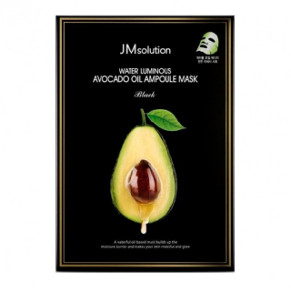 Маска тканевая для лица с экстрактом авокадо JMsolution Water Luminous Avocado Oil Ampoule Mask Black