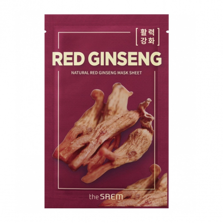 Маска тканевая с экстрактом женьшеня The Saem Natural Red Ginseng Mask Sheet
