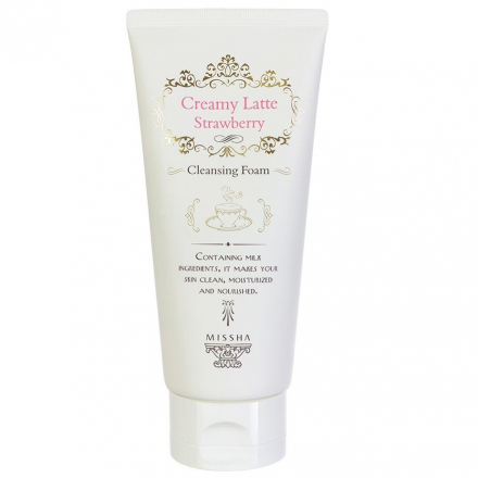 Очищающая пенка для лица MISSHA Creamy Latte Cleansing Foam (Strawberry)