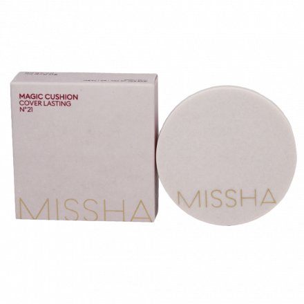 Тональный крем-кушон Missha Magic Cushion Cover Lasting №21 SPF50+/PA+++