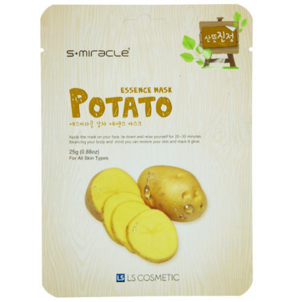 Маска для лица успокаивающая с экстрактом побегов картофеля S+MIRACLE Potato Essence Mask, 25 г