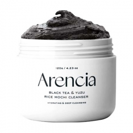 Средство для умывания с юдзу и чёрным чаем Arencia Black Tea &amp; Yuzu Rice Mochi Cleanser