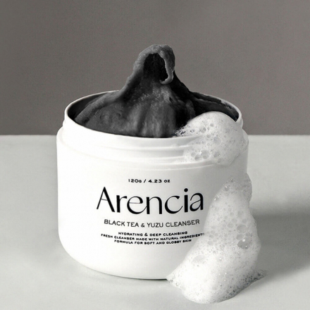 Средство для умывания с юдзу и чёрным чаем Arencia Black Tea &amp; Yuzu Rice Mochi Cleanser