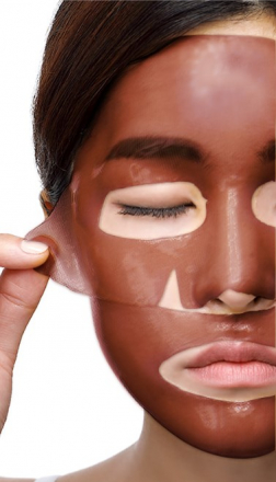 Маска для лица гидрогелевая с какао Petitfee  Cacao Energizing Hydrogel Face Mask