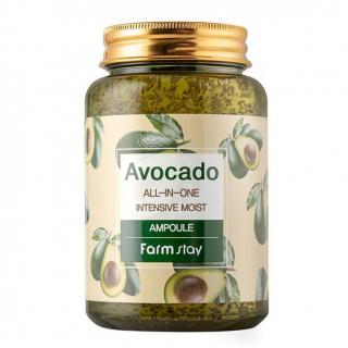  Сыворотка для лица многофункциональная с экстрактом авокадо FarmStay Avocado All ln One Intensive Moist Ampoule