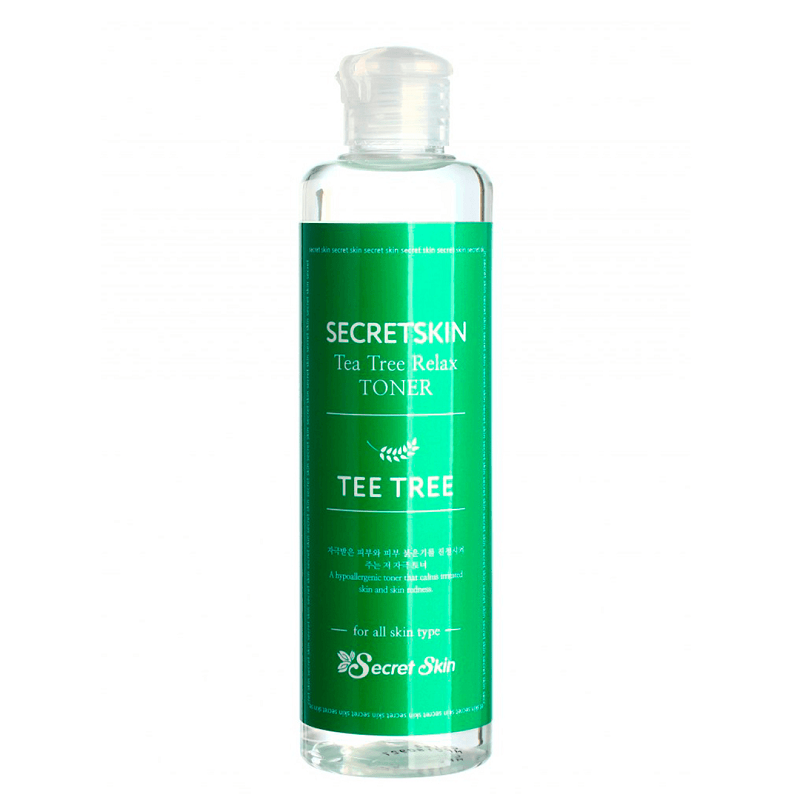 Тонер с чайным деревом. Тонер Secret Skin Tea Tree. SS тонер New Secretskin Tea Tree Relax Toner. Secret Skin тонер для лица с экстрактом чайного дерева Tea Tree Relax Toner 250ml. Тонер для лица с экстрактом алоэ Secret Skin Aloe Hydration Toner 250мл.