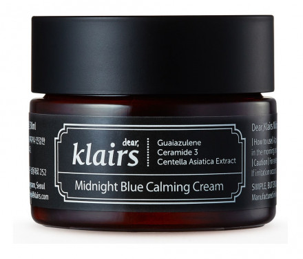 Крем для лица ночной глубокоувлажняющий Dear, Klairs Midnight Blue Calming Cream