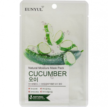 Маска для лица тканевая с экстрактом огурца Eunyul Natural Moisture Mask Pack Cucumber