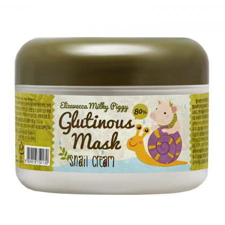 Крем - маска для лица ночная с улиточным муцином Elizavecca Milky Piggy Glutinous 80% Mask