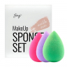 Набор спонжей для макияжа глаз Singi Light Green, Hot Pink, Purple