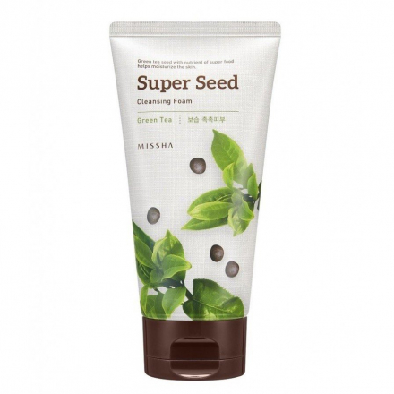 Пенка для лица очищающая MISSHA Super Seed Green Tea Cleansing Foam