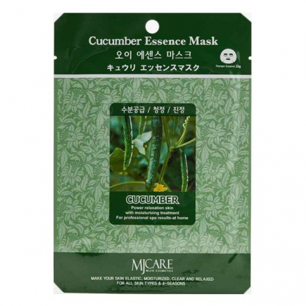 Маска для лица тканевая огурец MJ CARE Cucumber Essence Mask