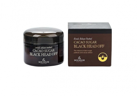 Скраб против черных точек с коричневым сахаром и какао The Skin House Cacao Sugar Black Head Off, 50гр