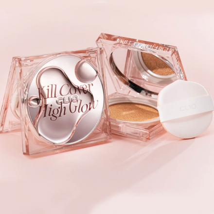 Кушон с сияющим финишем Clio Kill Cover High Glow Cushion 3 Linen SPF50+ PA+++ 