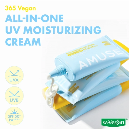 Солнцезащитный крем веганский Amuse Dew Moisture 365 Vegan Sunscreen SPF 50+ PA++++