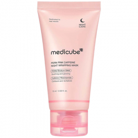 Маска-плёнка ночная с PDRN и кофеином Medicube PDRN Pink Caffeine Night Wrapping Mask