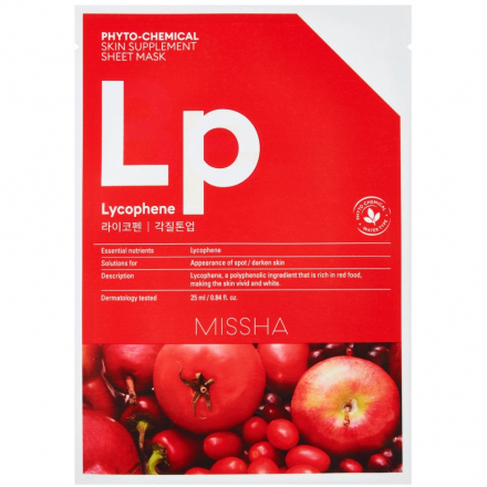 Маска для лица MISSHA Phytochemical Skin Supplement Sheet Mask (Laycophene/Peeling Tone Up)
