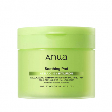 Пэды для лица успокаивающие с азелаиновой кислотой Anua Azelaic 10 Hyaluron Redness Soothing Pad