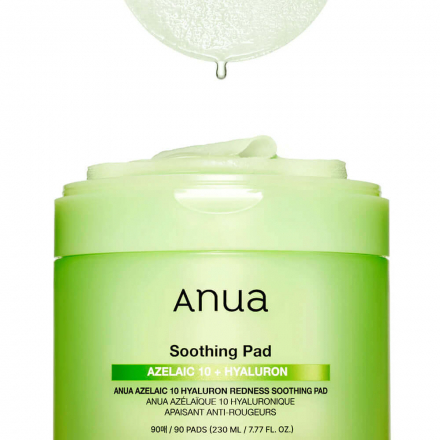 Пэды для лица успокаивающие с азелаиновой кислотой Anua Azelaic 10 Hyaluron Redness Soothing Pad