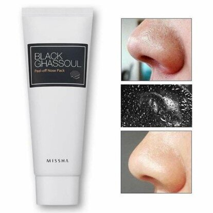 Маска-плёнка для носа Missha Black Ghassoul Peel Off Nose Pack