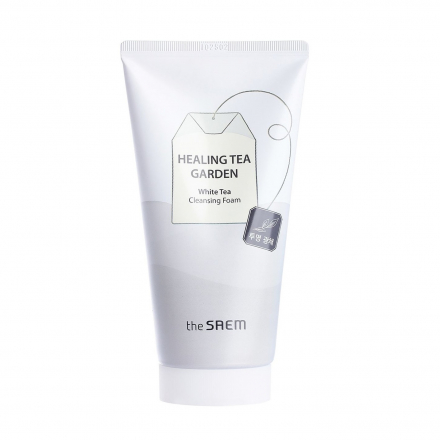 Пенка очищающая с экстрактом белого чая The Saem Healing Tea Garden White Cleansing Foam
