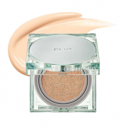 Кушон фиксирующий с матовым финишем Clio Kill Cover Skin Fixer Cushion 21N Linen SPF50+ PA+++ 