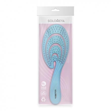Расческа для волос гибкая Solomeya Flex Bio Hair Brush Blue Wave