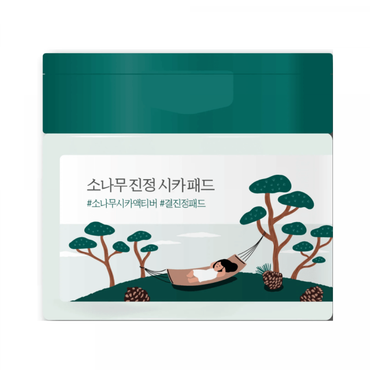 Пэды для лица с экстрактами сосны и центеллы для проблемной кожи Round Lab Pine Cica Pad